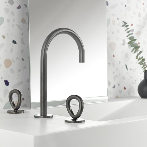 THG_mélangeur lavabo O anthracite clair PVD